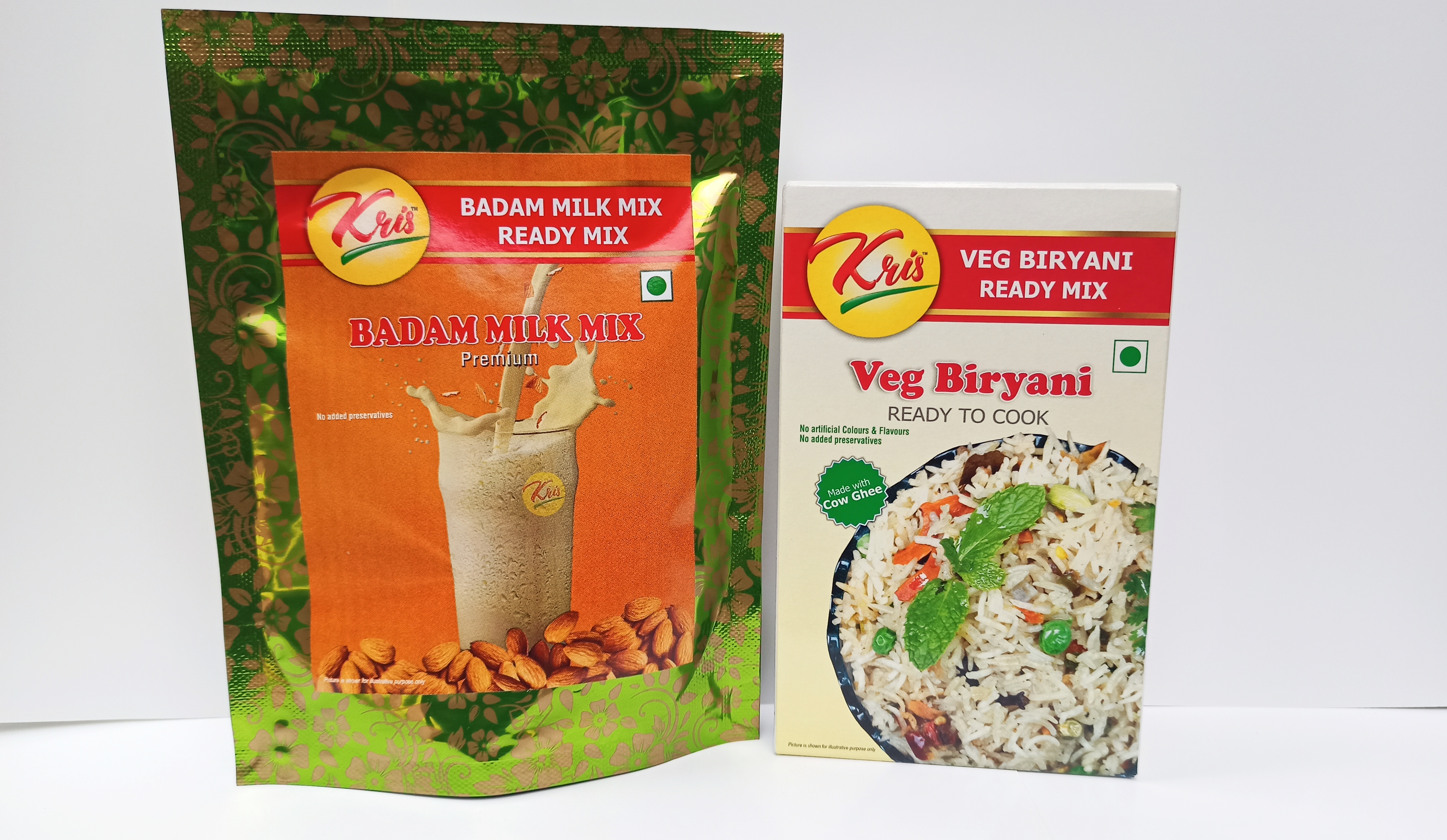Veg Biryani and Badam Milk