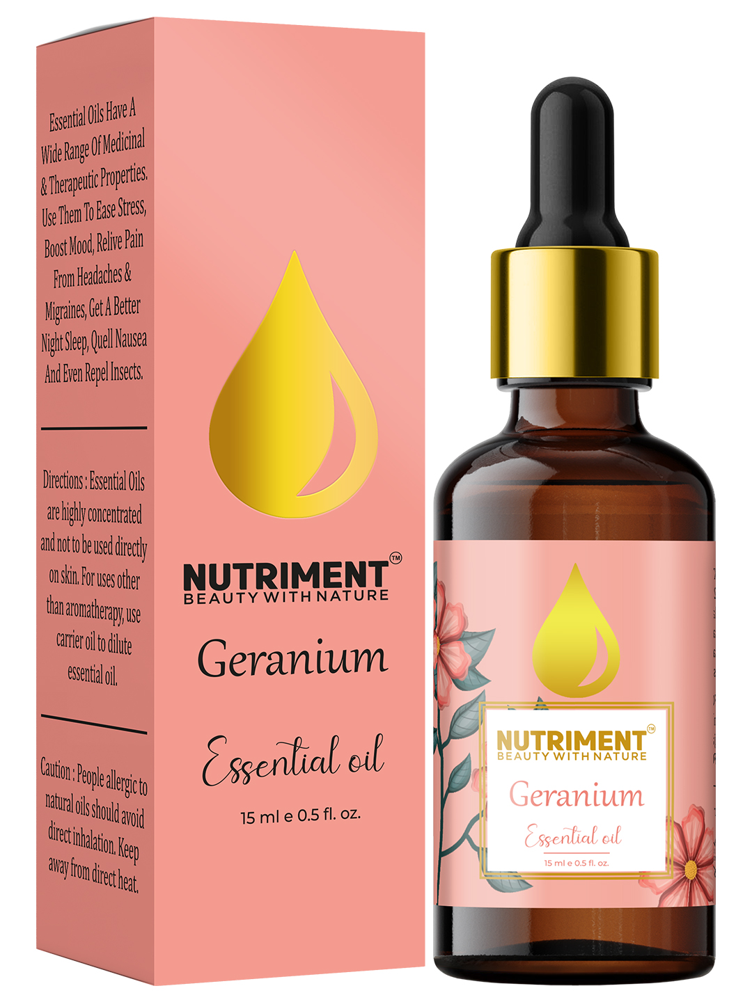 Nutriment Geranium Essential Oil - 15ml