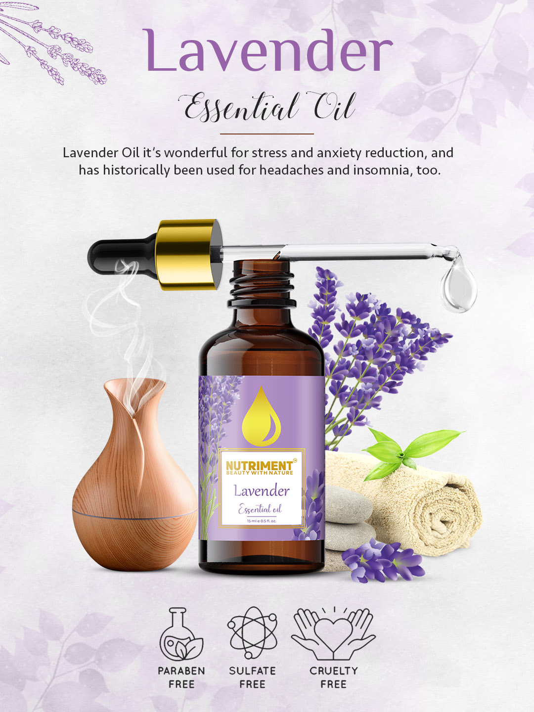 Nutriment Lavender Essential Oil - 15ml
