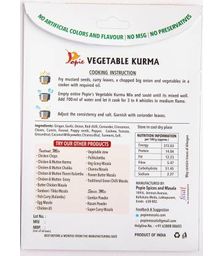 Instant ready to cook vegetable kurma curry