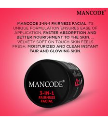 Mancode 3 in 1 Fairness Facial - 100gm