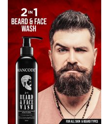 Mancode 2 in 1 Beard & Face Wash - 200ml