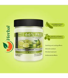 Berina Cucumber with Olive Oil & Vitamin E  Face Cream - 500ml